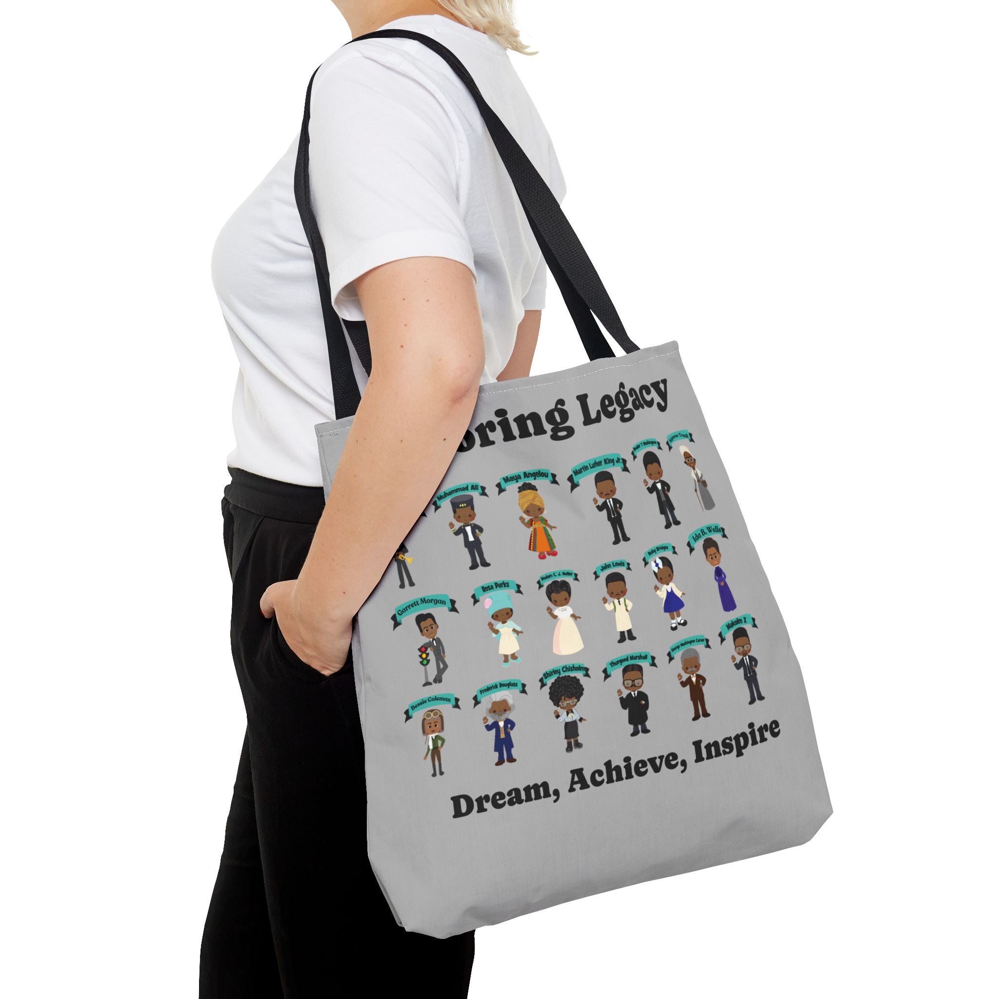 Tote Bag, Black History Figures, Honoring Legacy - African American History, Civil Rights Leader Tote, Inspirational Black Leaders Bag,