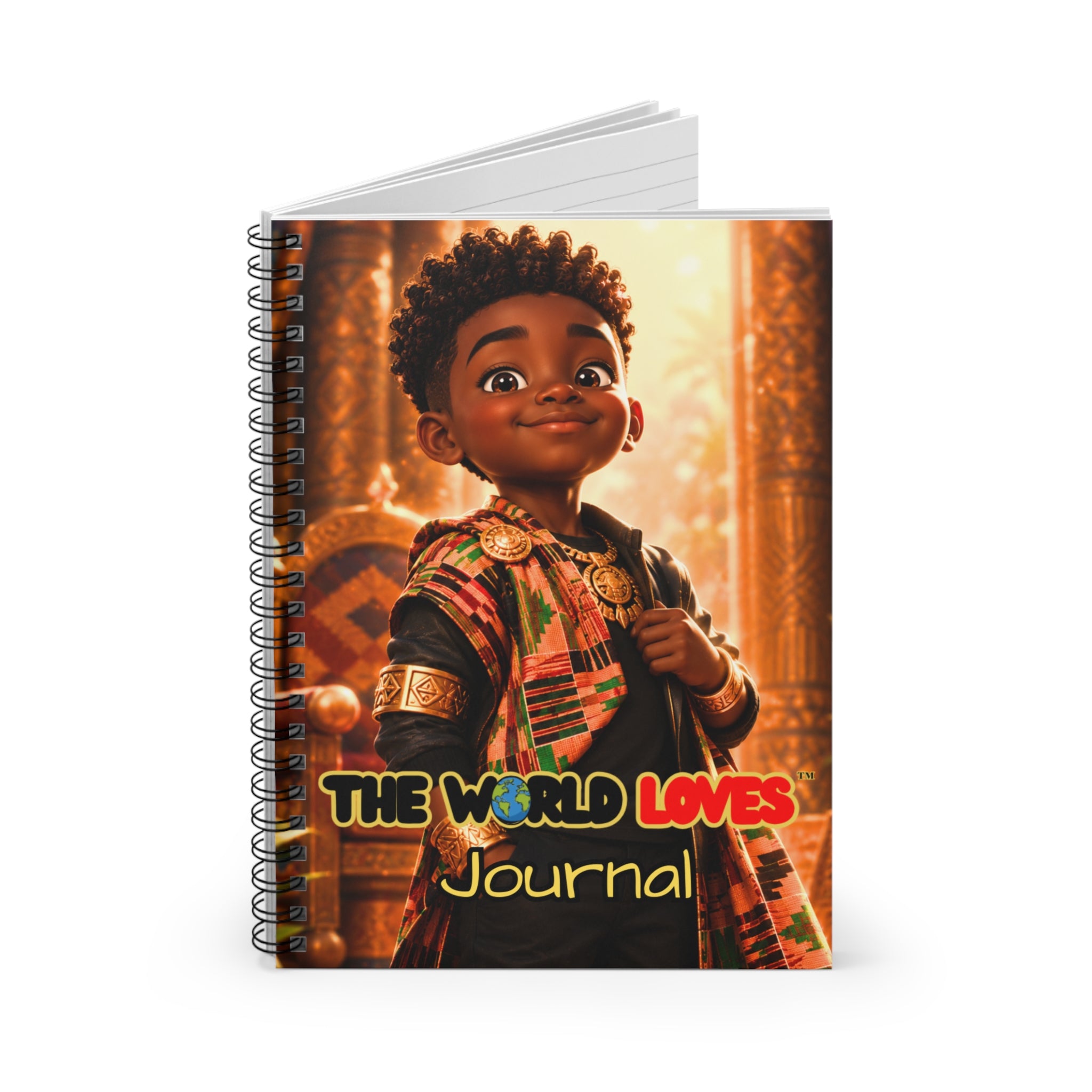 Spiral Notebook — "The World Loves" Kids Journal (Ruled)