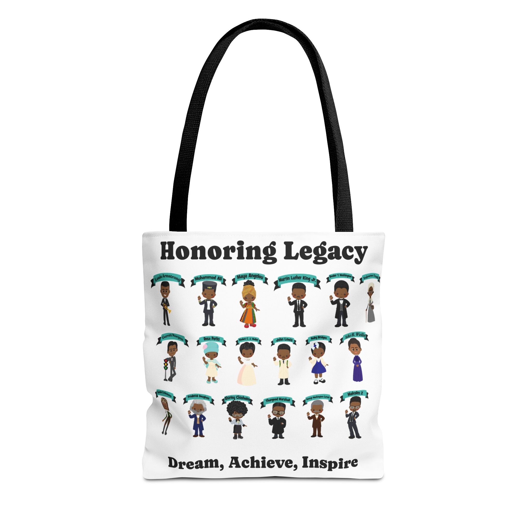 Tote Bag, Black History Figures, Honoring Legacy - African American History, Civil Rights Leader Tote, Inspirational Black Leaders Bag,