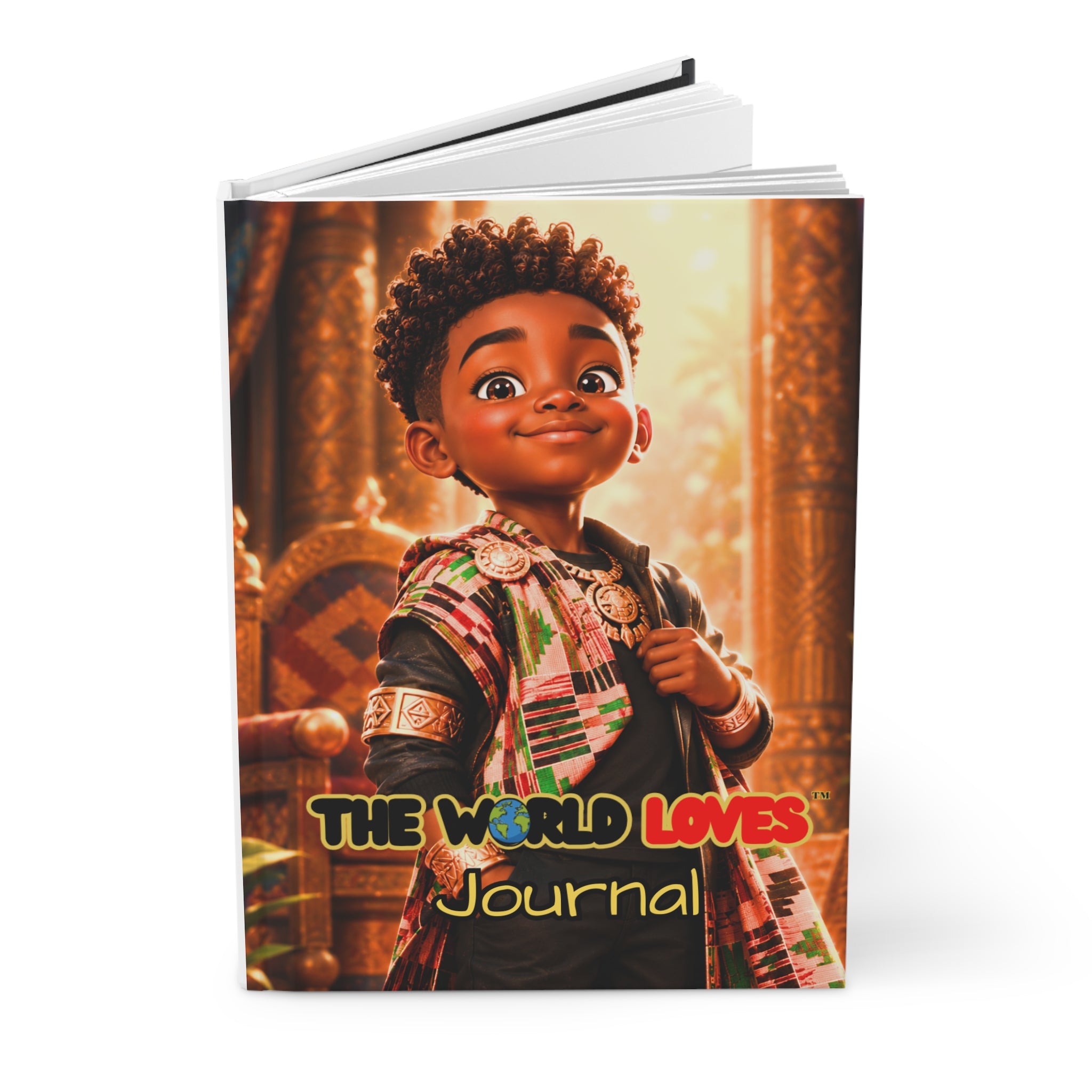The World Loves™ Kids Reading Hardcover Journal — African American Siblings Inspirational Notebook