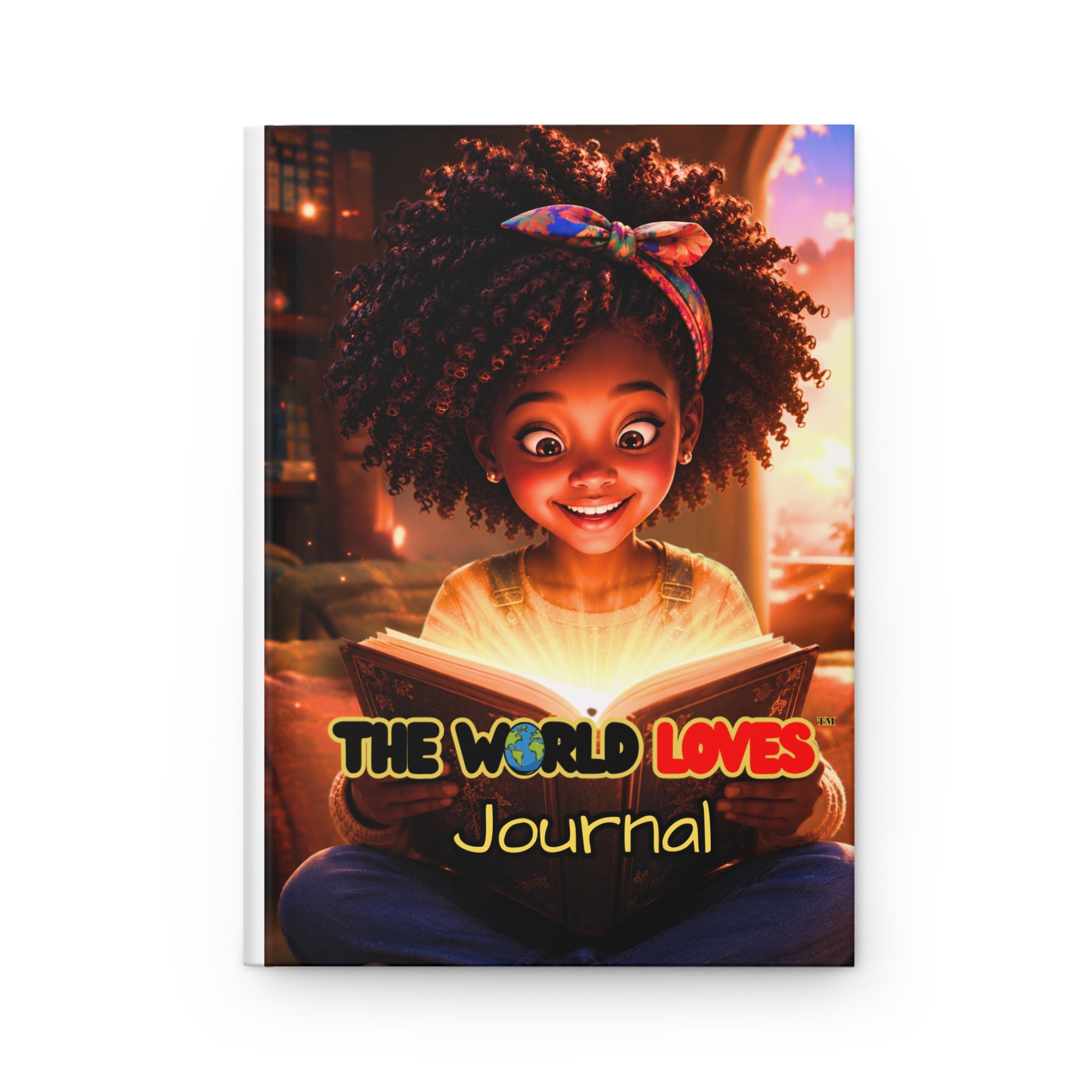 The World Loves™ Kids Reading Hardcover Journal — African American Siblings Inspirational Notebook