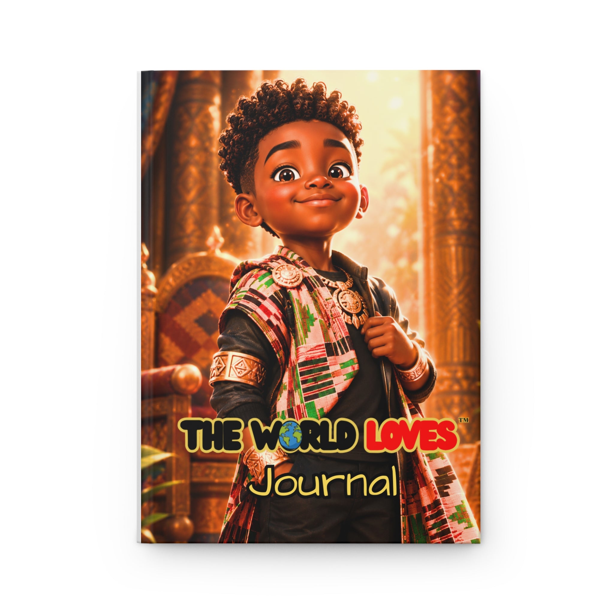 The World Loves™ Kids Reading Hardcover Journal — African American Siblings Inspirational Notebook