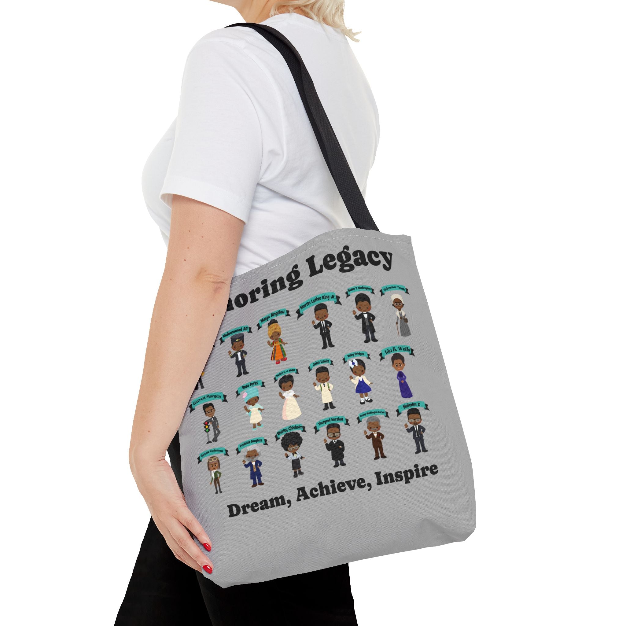 Tote Bag, Black History Figures, Honoring Legacy - African American History, Civil Rights Leader Tote, Inspirational Black Leaders Bag,