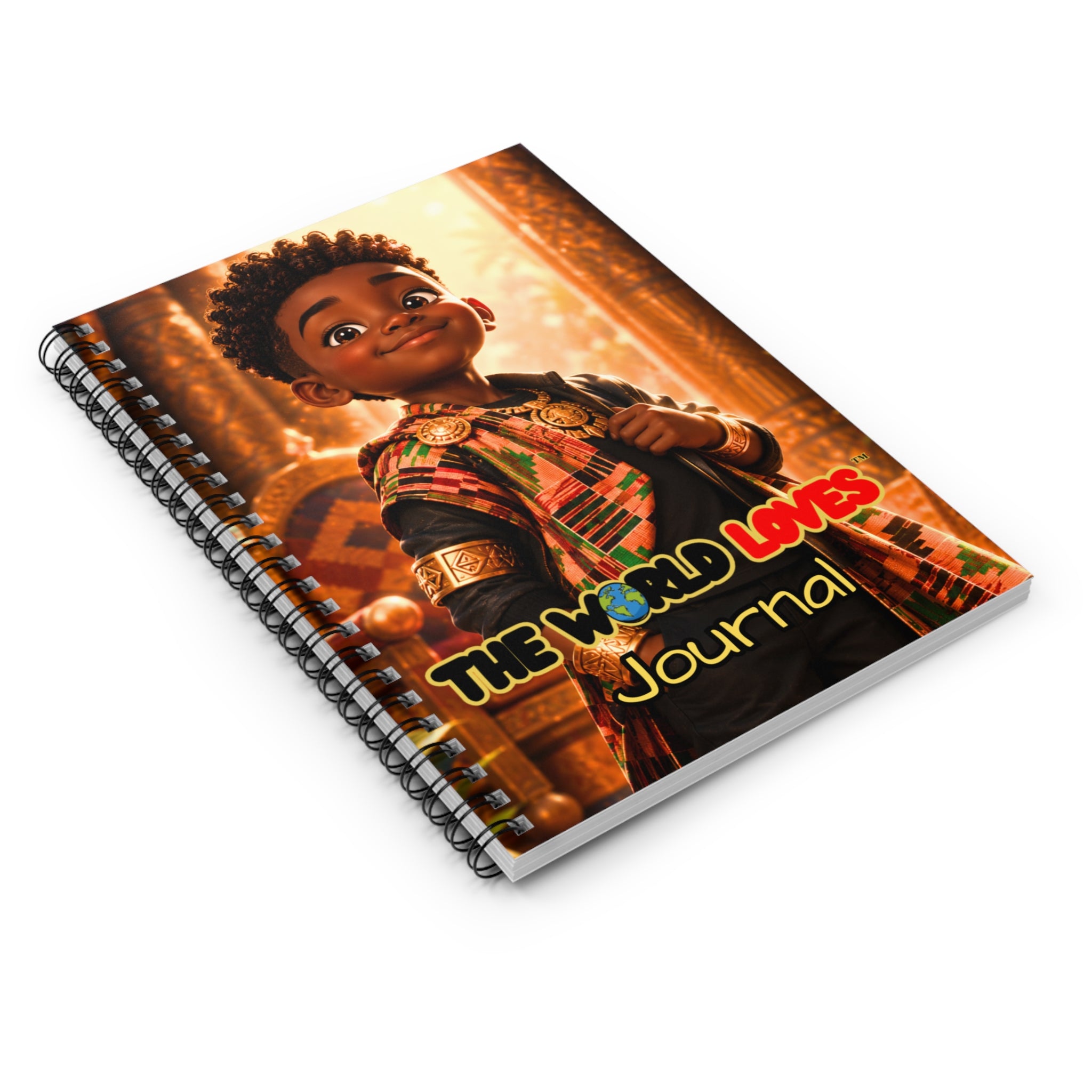 Spiral Notebook — "The World Loves" Kids Journal (Ruled)