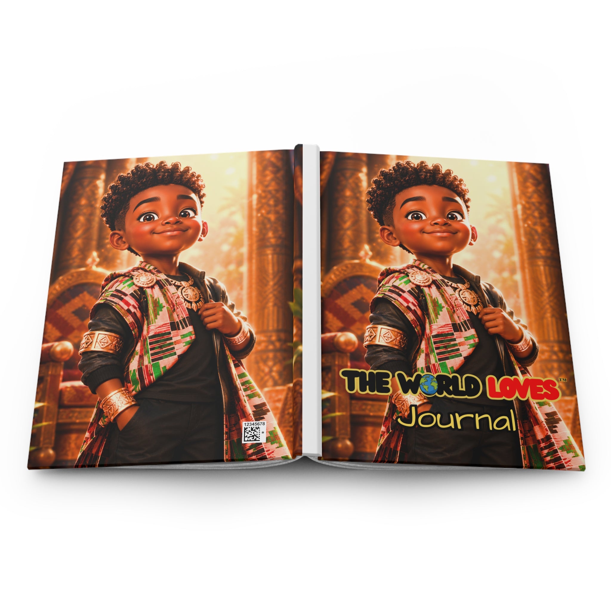The World Loves™ Kids Reading Hardcover Journal — African American Siblings Inspirational Notebook