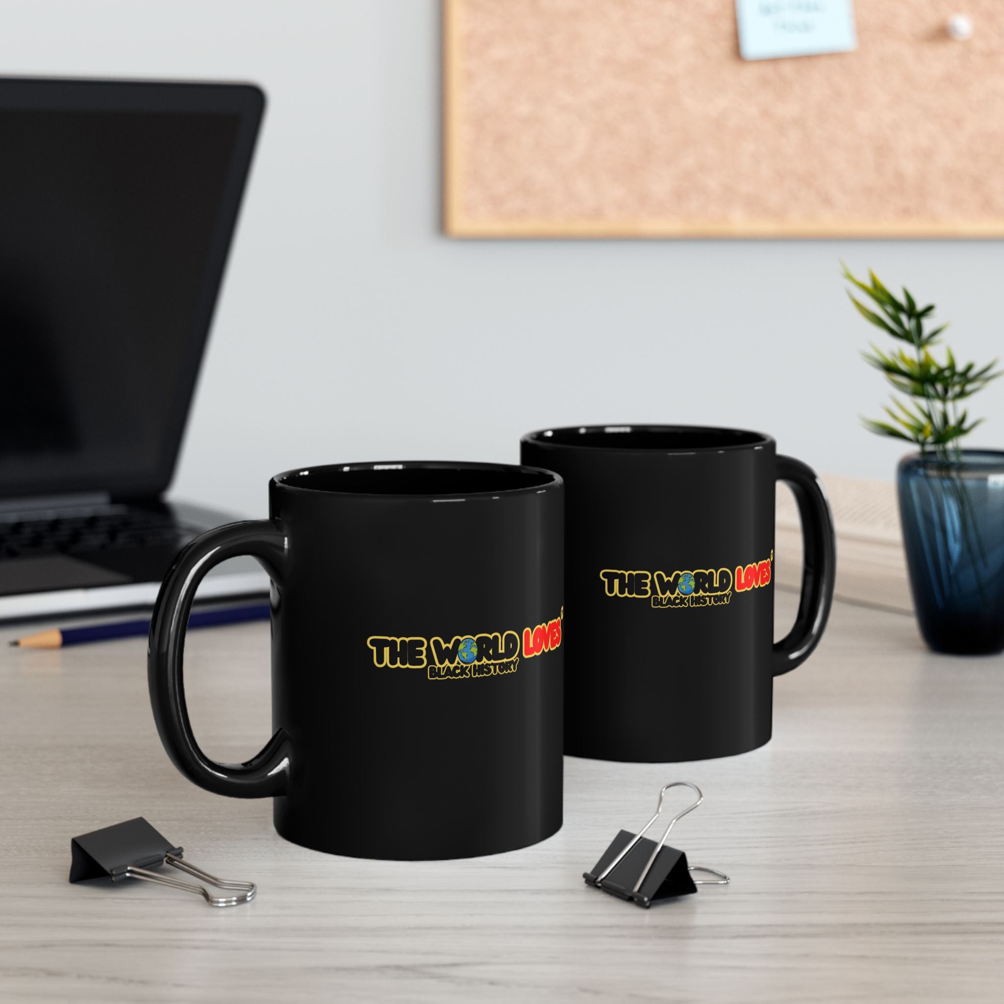 Copy of Black Mug - The World Loves: You can make a difference too (11oz & 15oz)