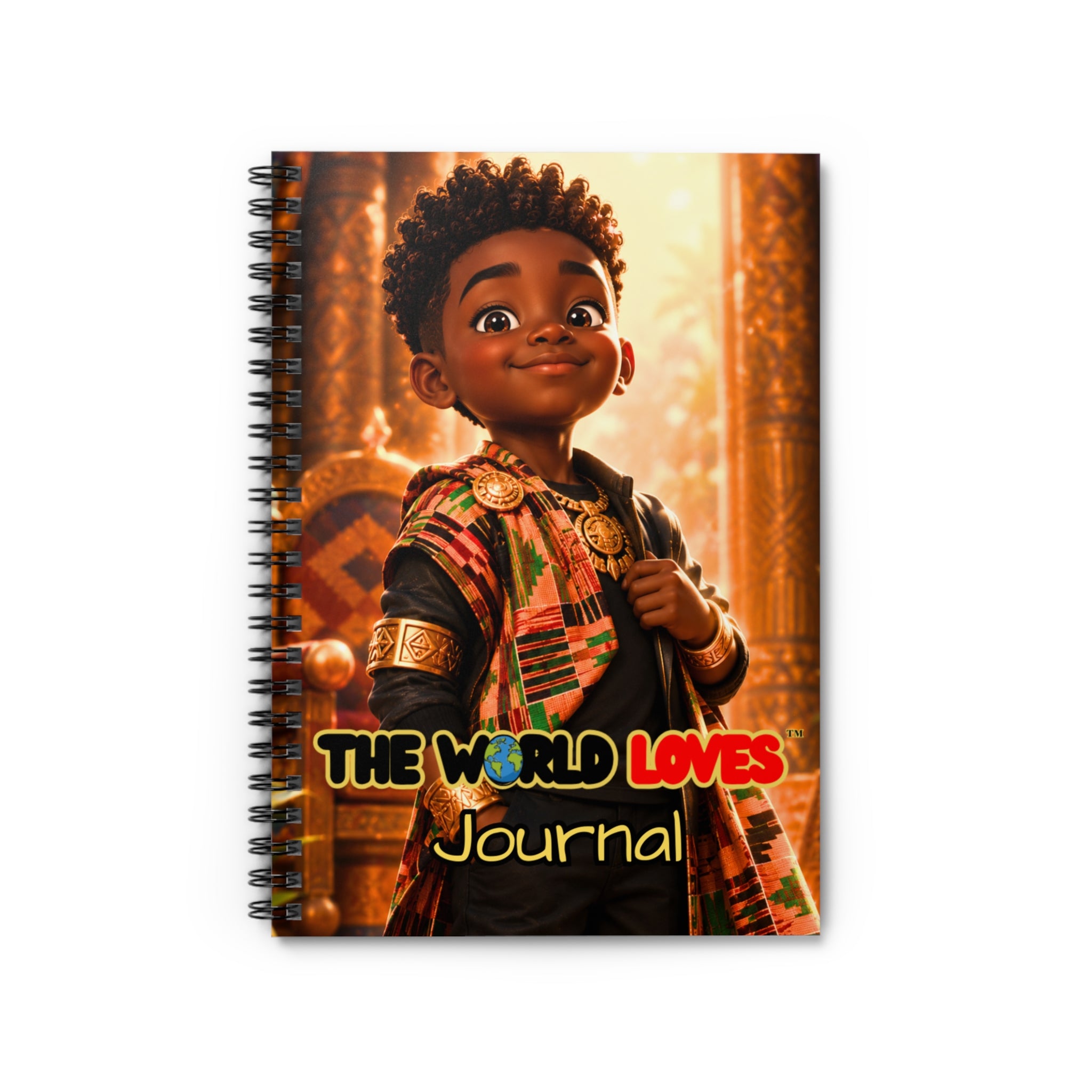 Spiral Notebook — "The World Loves" Kids Journal (Ruled)